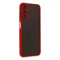 BUĞZ Samsung Galaxy A14 4g Kılıf Montreal Silikon Kapak - Kırmızı