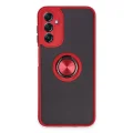 BUĞZ Samsung Galaxy A14 4g Kılıf Montreal Yüzüklü Silikon Kapak - Kırmızı