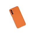 BUĞZ Samsung Galaxy A14 4g Kılıf Nano İçi Kadife Silikon - Turuncu