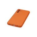 BUĞZ Samsung Galaxy A14 4g Kılıf Nano İçi Kadife Silikon - Turuncu