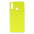 BUĞZ Samsung Galaxy A20s Kılıf Nano İçi Kadife Silikon - Sarı