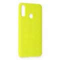 BUĞZ Samsung Galaxy A20s Kılıf Nano İçi Kadife Silikon - Sarı