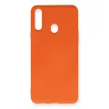 BUĞZ Samsung Galaxy A20s Kılıf Nano İçi Kadife Silikon - Turuncu