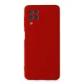 BUĞZ Samsung Galaxy A22 Kılıf Nano İçi Kadife Silikon - Kırmızı