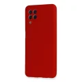 BUĞZ Samsung Galaxy A22 Kılıf Nano İçi Kadife Silikon - Kırmızı