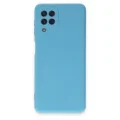 BUĞZ Samsung Galaxy A22 Kılıf Nano İçi Kadife Silikon - Mavi