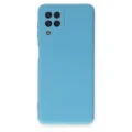 BUĞZ Samsung Galaxy A22 Kılıf Nano İçi Kadife Silikon - Mavi