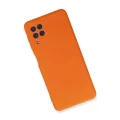 BUĞZ Samsung Galaxy A22 Kılıf Nano İçi Kadife Silikon - Turuncu
