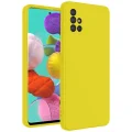 BUĞZ Samsung Galaxy A31 Kılıf Nano İçi Kadife Silikon - Sarı