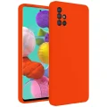 BUĞZ Samsung Galaxy A31 Kılıf Nano İçi Kadife Silikon - Turuncu