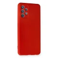 BUĞZ Samsung Galaxy A32 Kılıf Nano İçi Kadife Silikon - Kırmızı