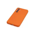 BUĞZ Samsung Galaxy A34 5g Kılıf Nano İçi Kadife Silikon - Turuncu