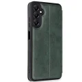 BUĞZ Samsung Galaxy A36 Kılıf Flip Cover - Koyu Yeşil