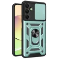 BUĞZ Samsung Galaxy A36 Kılıf Pars Lens Yüzüklü Silikon - Yeşil