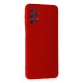 BUĞZ Samsung Galaxy A52 Kılıf Nano İçi Kadife Silikon - Kırmızı