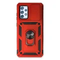 BUĞZ Samsung Galaxy A53 5g Kılıf Pars Lens Yüzüklü Silikon - Kırmızı