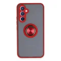 BUĞZ Samsung Galaxy A54 5g Kılıf Montreal Yüzüklü Silikon Kapak - Kırmızı