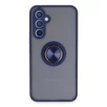 BUĞZ Samsung Galaxy A54 5g Kılıf Montreal Yüzüklü Silikon Kapak - Lacivert