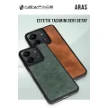 BUĞZ Samsung Galaxy A56 Kılıf Aras Deri Kapak - Bordo
