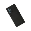 BUĞZ Samsung Galaxy A72 Kılıf Kelvin Kartvizitli Silikon - Siyah