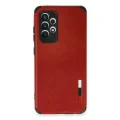 BUĞZ Samsung Galaxy A72 Kılıf Loop Deri Silikon - Kırmızı
