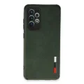 BUĞZ Samsung Galaxy A72 Kılıf Loop Deri Silikon - Yeşil