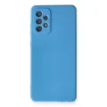 BUĞZ Samsung Galaxy A72 Kılıf Nano İçi Kadife Silikon - Mavi