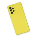 BUĞZ Samsung Galaxy A73 5g Kılıf Nano İçi Kadife Silikon - Sarı