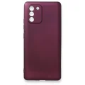 BUĞZ Samsung Galaxy A91 / S10 Lite Kılıf First Silikon - Mürdüm