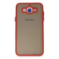 BUĞZ Samsung Galaxy J7 Kılıf Montreal Silikon Kapak - Kırmızı