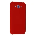 BUĞZ Samsung Galaxy J7 Kılıf Nano İçi Kadife Silikon - Kırmızı