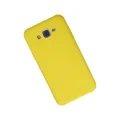 BUĞZ Samsung Galaxy J7 Kılıf Nano İçi Kadife Silikon - Sarı