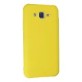 BUĞZ Samsung Galaxy J7 Kılıf Nano İçi Kadife Silikon - Sarı
