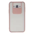 BUĞZ Samsung Galaxy J7 Kılıf Palm Buzlu Kamera Sürgülü Silikon - Pembe