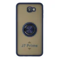 BUĞZ Samsung Galaxy J7 Prime Kılıf Montreal Yüzüklü Silikon Kapak - Lacivert