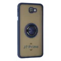 BUĞZ Samsung Galaxy J7 Prime Kılıf Montreal Yüzüklü Silikon Kapak - Lacivert