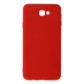 BUĞZ Samsung Galaxy J7 Prime Kılıf Nano İçi Kadife Silikon - Kırmızı