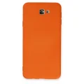 BUĞZ Samsung Galaxy J7 Prime Kılıf Nano İçi Kadife Silikon - Turuncu