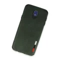 BUĞZ Samsung Galaxy J7 Pro / J730 Kılıf Loop Deri Silikon - Yeşil