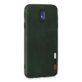 BUĞZ Samsung Galaxy J7 Pro / J730 Kılıf Loop Deri Silikon - Yeşil