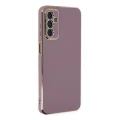BUĞZ Samsung Galaxy M23 Kılıf Volet Silikon - Mor