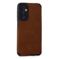 BUĞZ Samsung Galaxy M34 5g Kılıf Loop Deri Silikon - Kahverengi