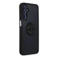 BUĞZ Samsung Galaxy M34 5g Kılıf Montreal Yüzüklü Silikon Kapak - Siyah