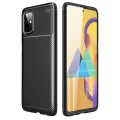 BUĞZ Samsung Galaxy M51 Kılıf Auto Focus Karbon Kapak - Siyah