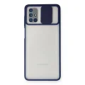 BUĞZ Samsung Galaxy M51 Kılıf Palm Buzlu Kamera Sürgülü Silikon - Lacivert