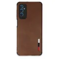 BUĞZ Samsung Galaxy M52 5g Kılıf Loop Deri Silikon - Kahverengi