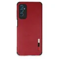 BUĞZ Samsung Galaxy M52 5g Kılıf Loop Deri Silikon - Kırmızı