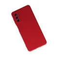 BUĞZ Samsung Galaxy M52 5g Kılıf Nano İçi Kadife Silikon - Kırmızı