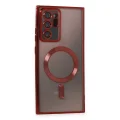 BUĞZ Samsung Galaxy Note 20 Ultra Kılıf Kross Magneticsafe Kapak - Kırmızı
