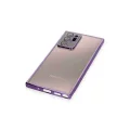 BUĞZ Samsung Galaxy Note 20 Ultra Kılıf Razer Lensli Silikon - Mor